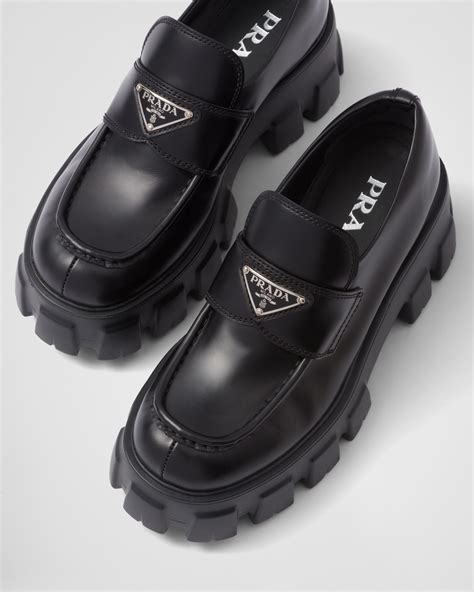 prada loafers tweedehands|Prada monolith loafers women's.